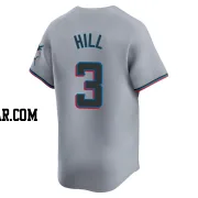 Derek Hill Men's Miami Marlins Gray Limited Road Jersey