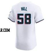 Derek Hill Men's Miami Marlins White Elite Home Jersey