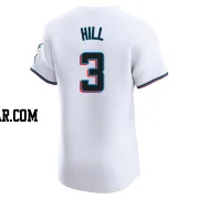 Derek Hill Men's Miami Marlins White Elite Home Jersey