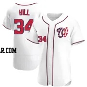 Derek Hill Men's Washington Nationals White Authentic Alternate Jersey