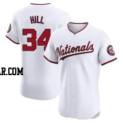 Derek Hill Men's Washington Nationals White Elite Home Jersey