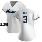 Derek Hill Women's Miami Marlins White Authentic Home Jersey