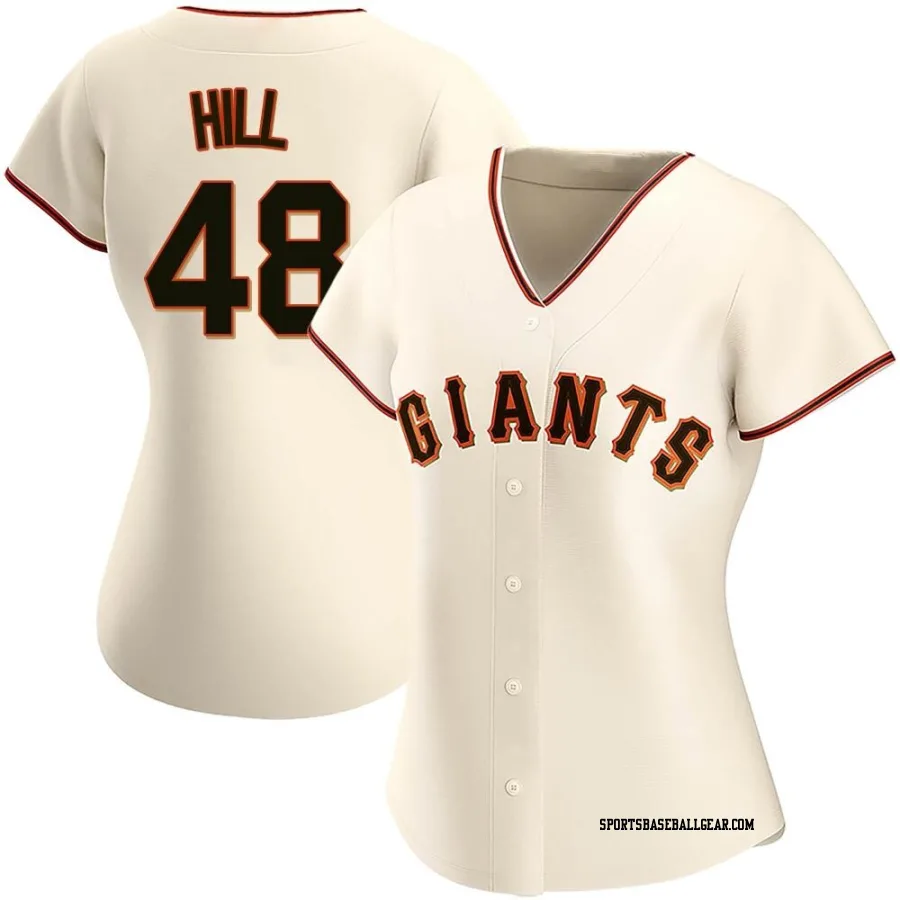 Derek Hill Women's San Francisco Giants Cream Replica Home Jersey