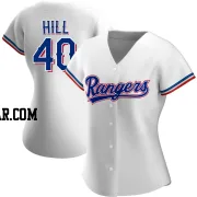 Derek Hill Women's Texas Rangers White Replica Home Jersey