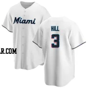 Derek Hill Youth Miami Marlins White Replica Home Jersey
