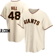 Derek Hill Youth San Francisco Giants Cream Replica Home Jersey