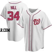 Derek Hill Youth Washington Nationals White Replica Home Jersey