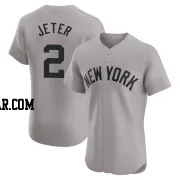 Derek Jeter Men's New York Yankees Gray Elite Road Jersey