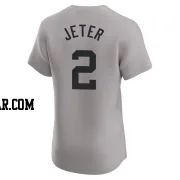 Derek Jeter Men's New York Yankees Gray Elite Road Jersey