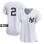 Derek Jeter Women's New York Yankees White Limited Yankee Home 2nd Jersey