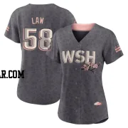 Derek Law Women's Washington Nationals Gray Replica 2022 City Connect Jersey