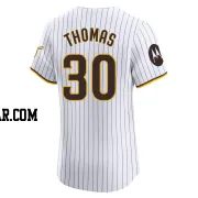 Derrel Thomas Men's San Diego Padres White Elite Home Patch Jersey