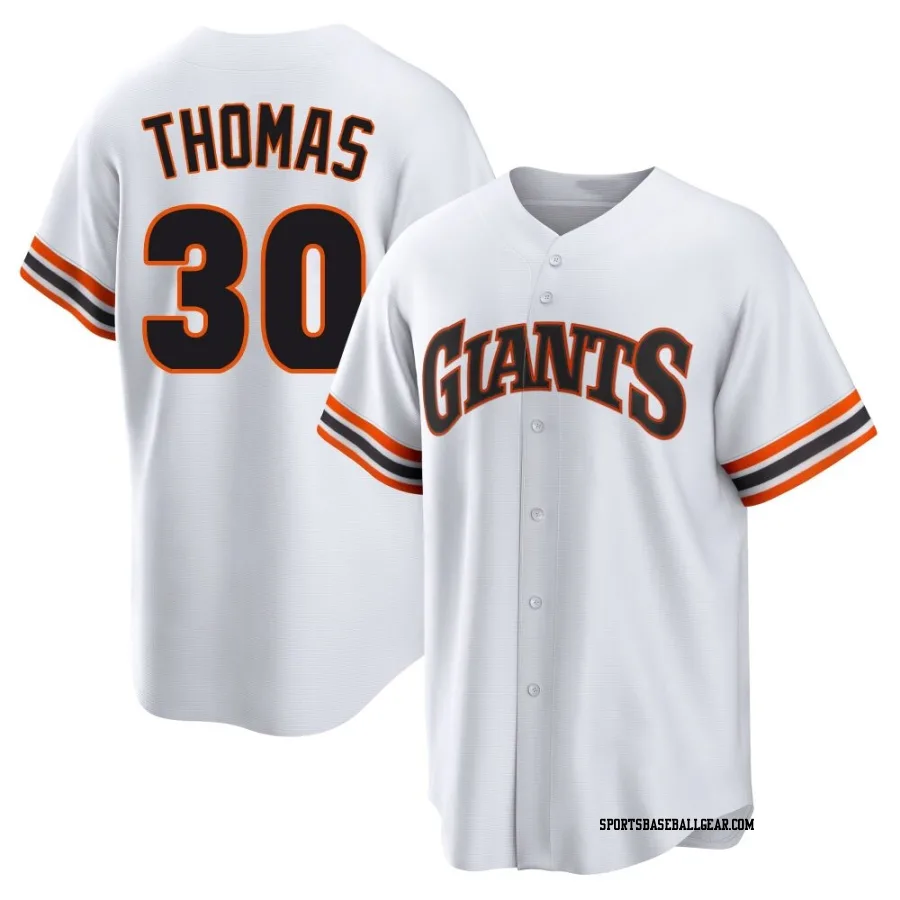 Derrel Thomas Youth San Francisco Giants White Limited Throwback Cooperstown Collection Jersey