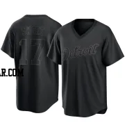 Devin Sweet Men's Detroit Tigers Black Replica Pitch Fashion Jersey