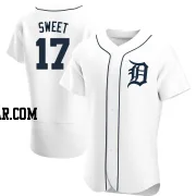 Devin Sweet Men's Detroit Tigers White Authentic Home Jersey