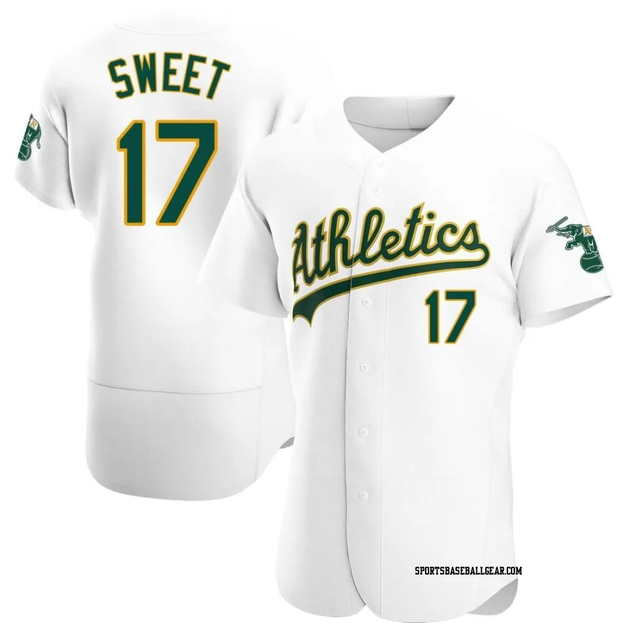 Devin Sweet Men's Oakland Athletics White Authentic Home Jersey