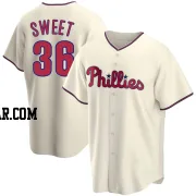 Devin Sweet Men's Philadelphia Phillies Cream Replica Alternate Jersey
