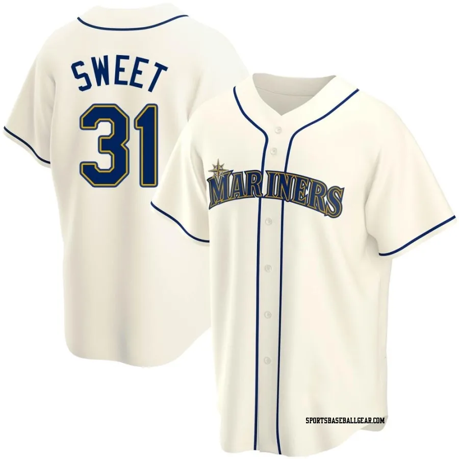 Devin Sweet Men's Seattle Mariners Cream Replica Alternate Jersey