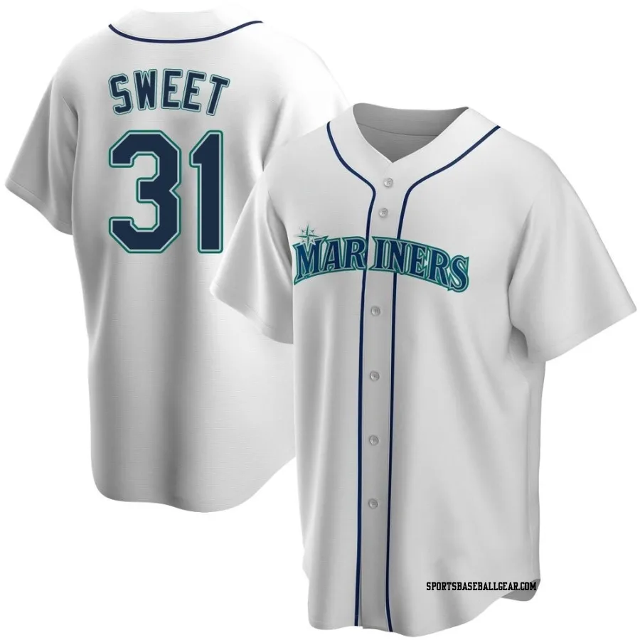 Devin Sweet Youth Seattle Mariners White Replica Home Jersey