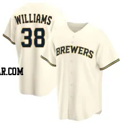 Devin Williams Men's Milwaukee Brewers Cream Replica Home Jersey