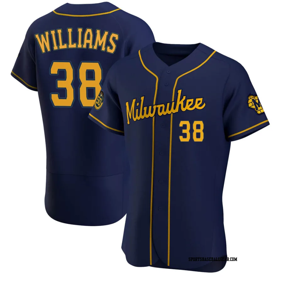 Devin Williams Men's Milwaukee Brewers Navy Authentic Alternate Jersey