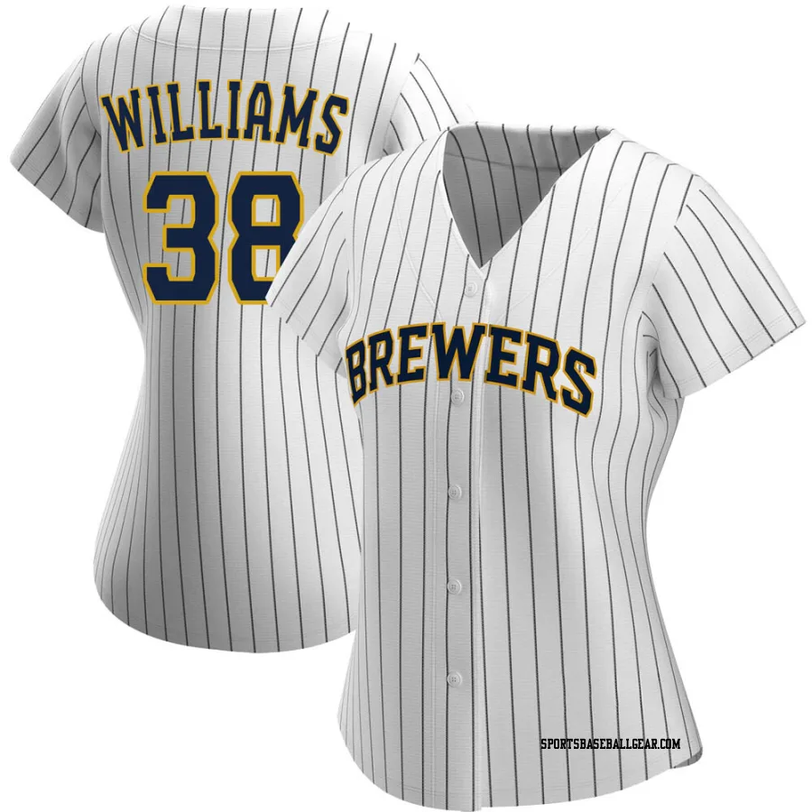 Devin Williams Women's Milwaukee Brewers White/Navy Authentic Alternate Jersey