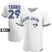 Devon Travis Men's Toronto Blue Jays White Authentic Home Jersey