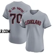 Deyvison De Los Santos Men's Cleveland Guardians Gray Elite Road Jersey