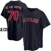 Deyvison De Los Santos Men's Cleveland Guardians Navy Replica Alternate Jersey