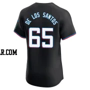 Deyvison De Los Santos Men's Miami Marlins Black Elite Alternate Vapor Premier Jersey