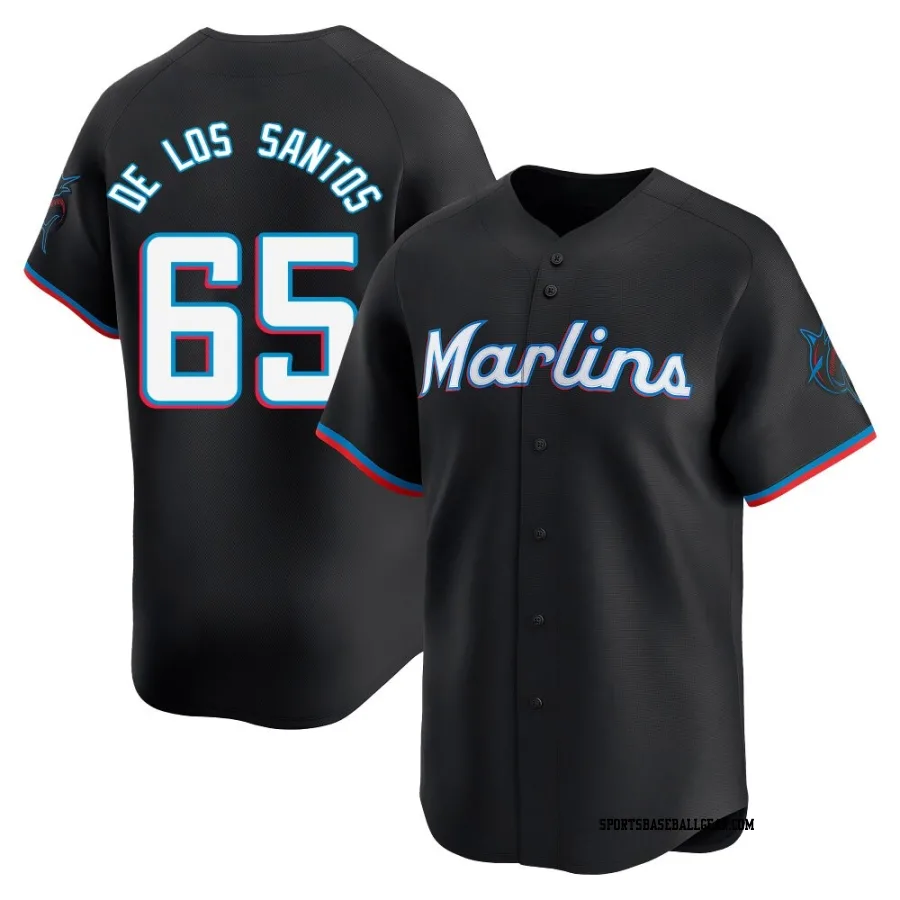 Deyvison De Los Santos Men's Miami Marlins Black Limited Alternate Jersey
