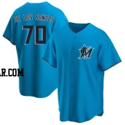 Deyvison De Los Santos Men's Miami Marlins Blue Replica Alternate Jersey