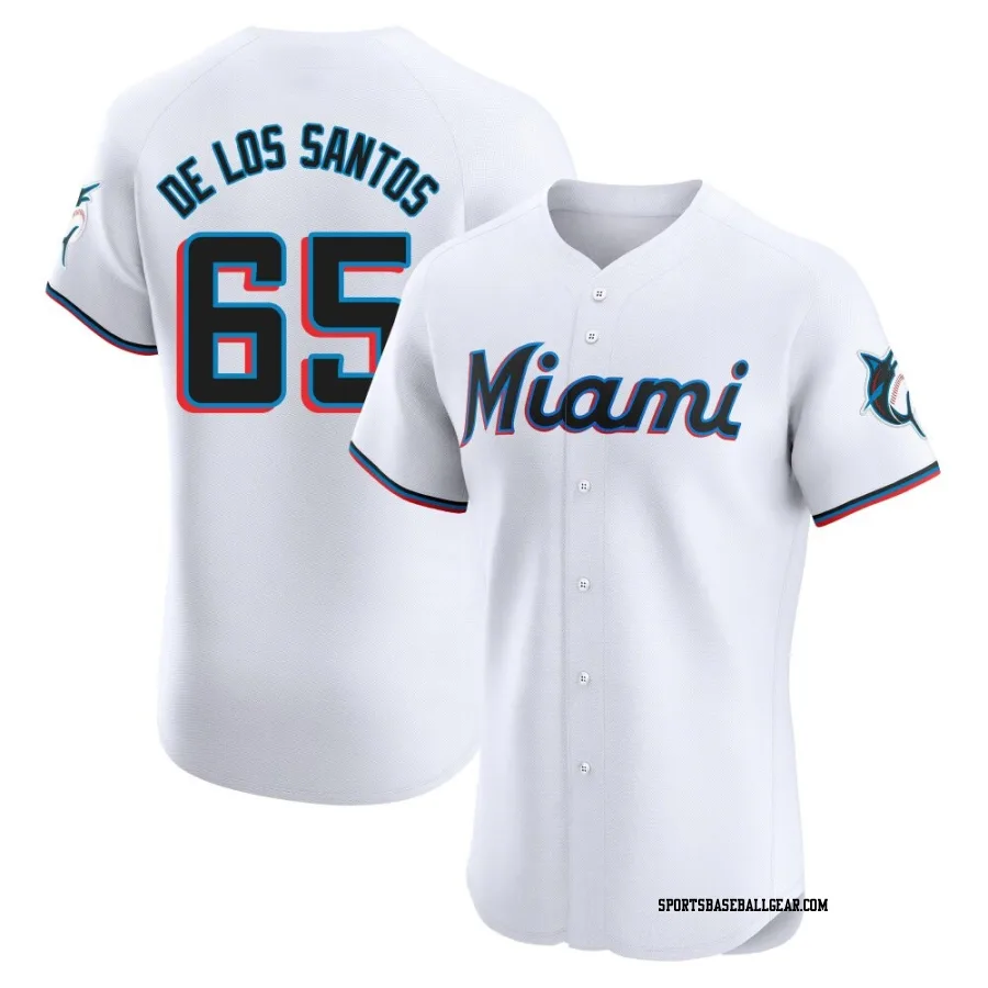 Deyvison De Los Santos Men's Miami Marlins White Elite Home Jersey
