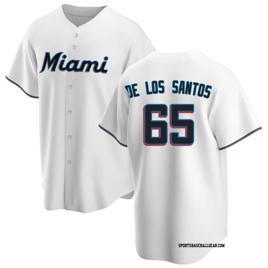 Deyvison De Los Santos Men's Miami Marlins White Replica Home Jersey