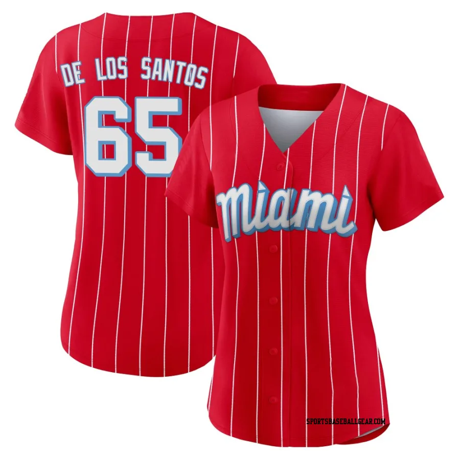 Deyvison De Los Santos Women's Miami Marlins Red Replica 2021 City Connect Jersey