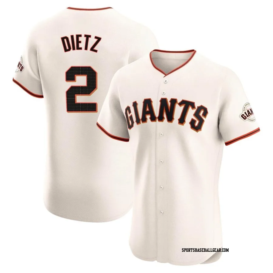 Dick Dietz Men's San Francisco Giants Cream Elite Home Jersey