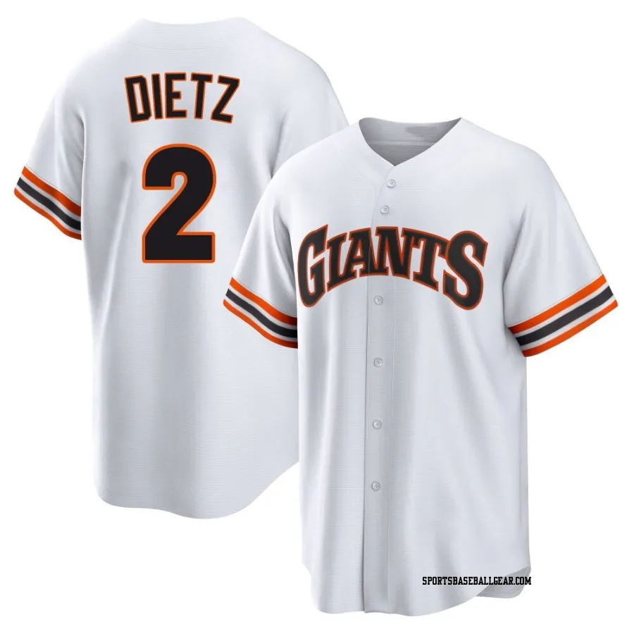 Dick Dietz Men's San Francisco Giants White Limited Throwback Cooperstown Collection Jersey