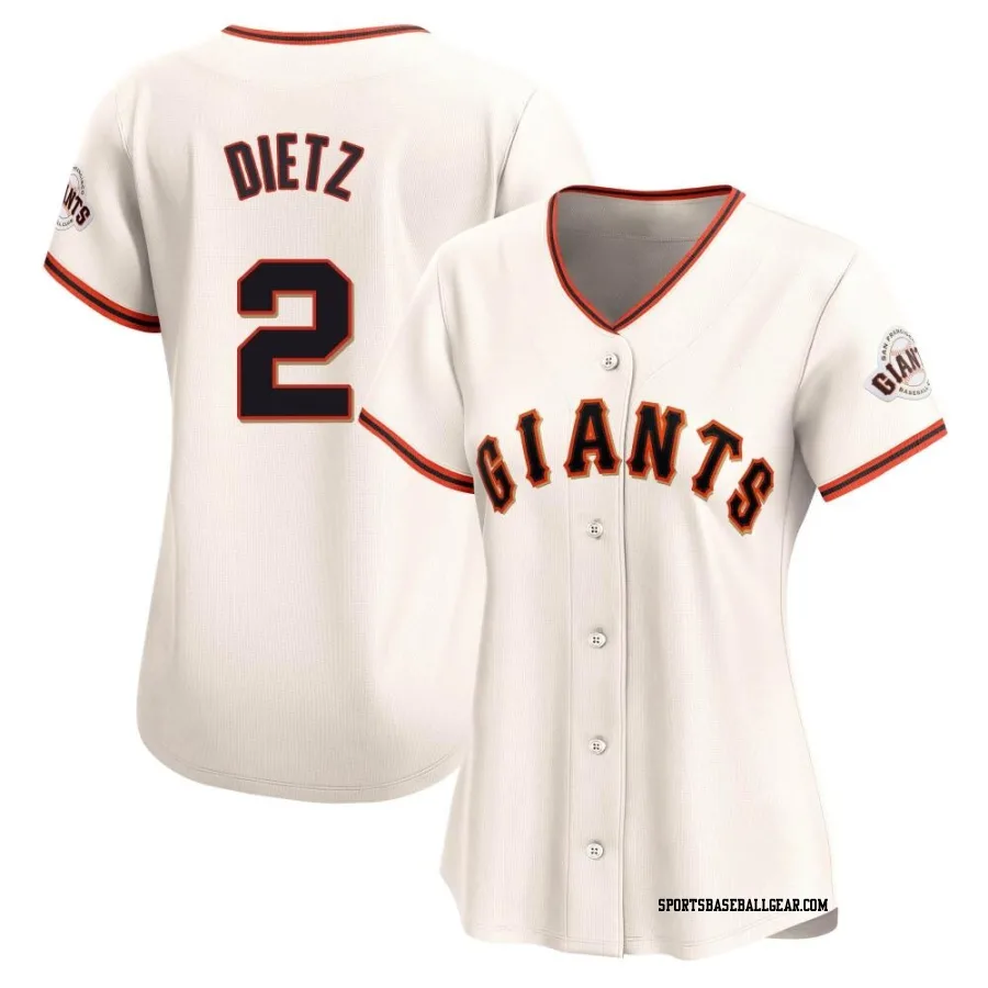 Dick Dietz Women's San Francisco Giants Cream Limited Home Jersey
