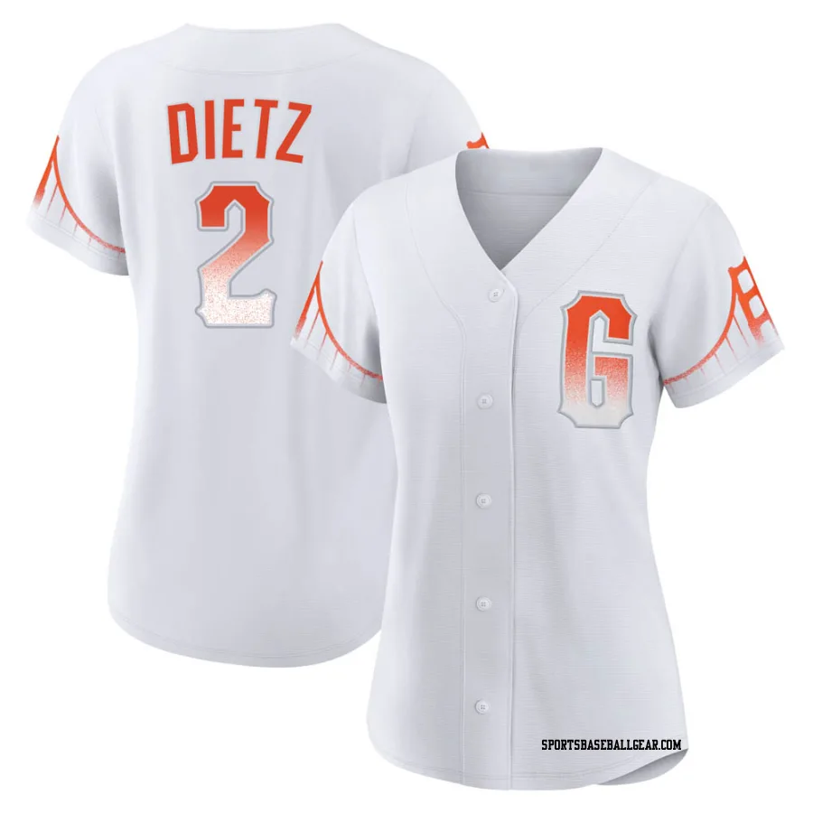 Dick Dietz Women's San Francisco Giants White Authentic 2021 City Connect Jersey