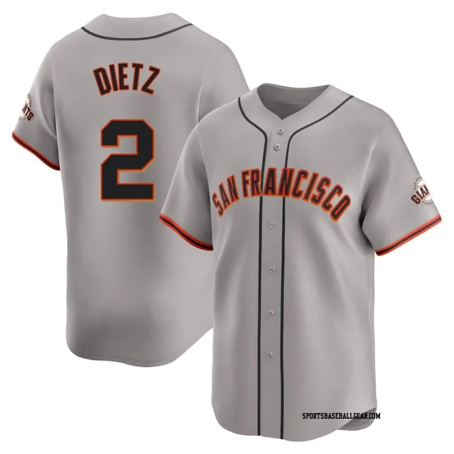 Dick Dietz Youth San Francisco Giants Gray Limited Away Jersey