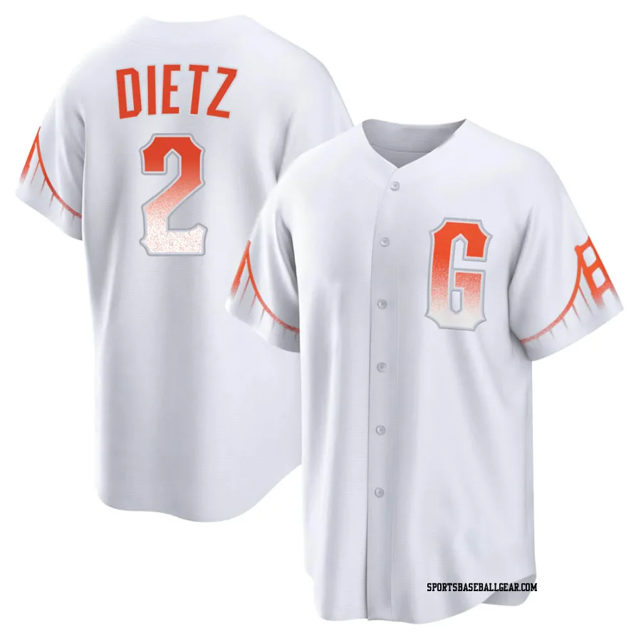 Dick Dietz Youth San Francisco Giants White Replica 2021 City Connect Jersey