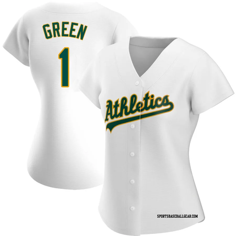 Dick Green Women's Oakland Athletics White Replica Home Jersey