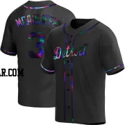 Dick Mcauliffe Men's Detroit Tigers Black Holographic Replica Alternate Jersey