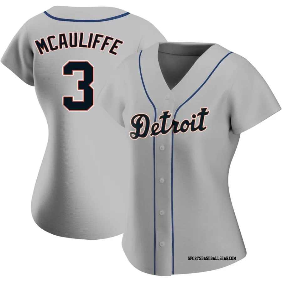 Dick Mcauliffe Women's Detroit Tigers Gray Authentic Road Jersey