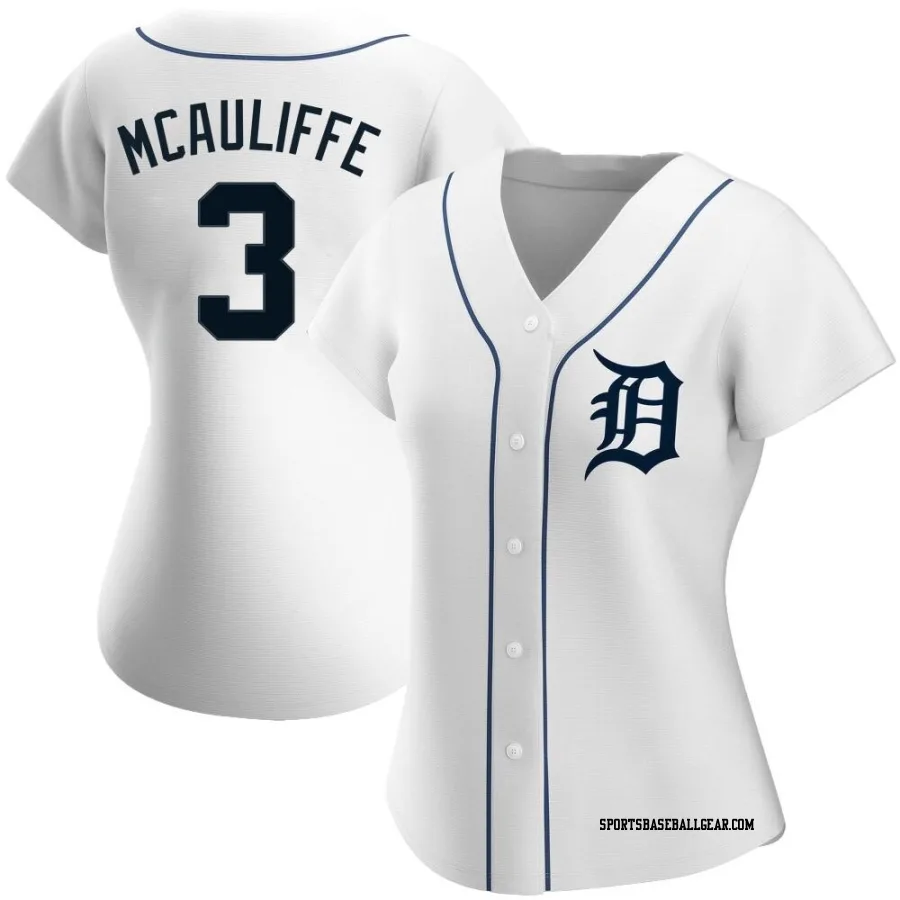 Dick Mcauliffe Women's Detroit Tigers White Replica Home Jersey