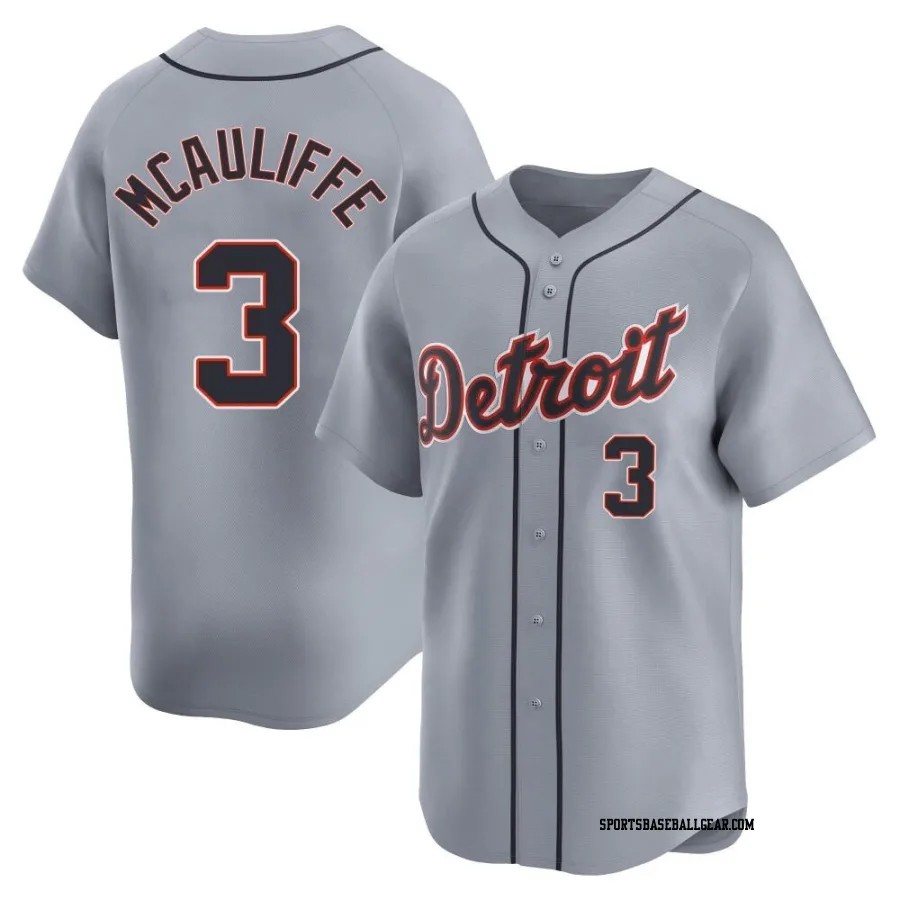 Dick Mcauliffe Youth Detroit Tigers Gray Limited Road Jersey