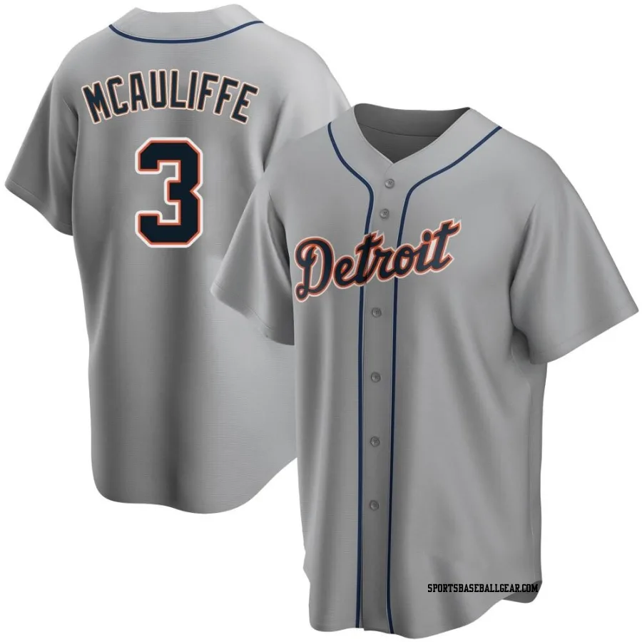 Dick Mcauliffe Youth Detroit Tigers Gray Replica Road Jersey