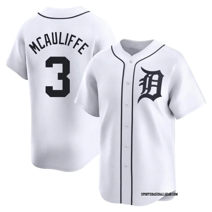 Dick Mcauliffe Youth Detroit Tigers White Limited Home Jersey