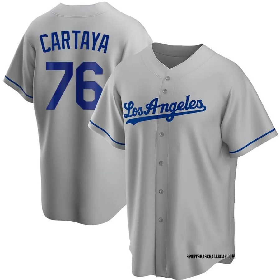 Diego Cartaya Men's Los Angeles Dodgers Gray Replica Road Jersey
