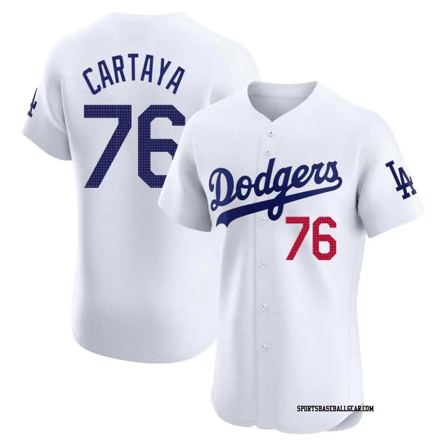 Diego Cartaya Men's Los Angeles Dodgers White Elite Home Jersey